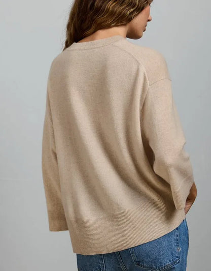 AE77 Premium Oversized Cashmere Sweater T-Shirt