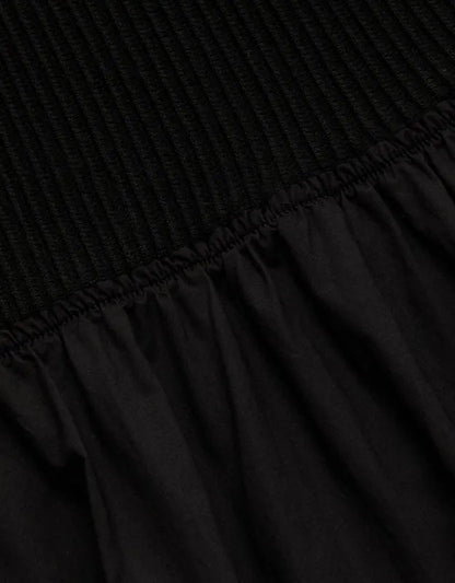 AE77 Premium Mixed Media Midi Dress