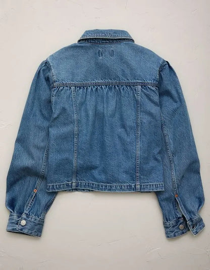 AE77 Premium Denim Cropped Jacket