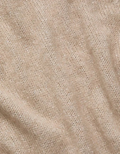 AE77 Sparkle Shrunken Crew Neck Sweater