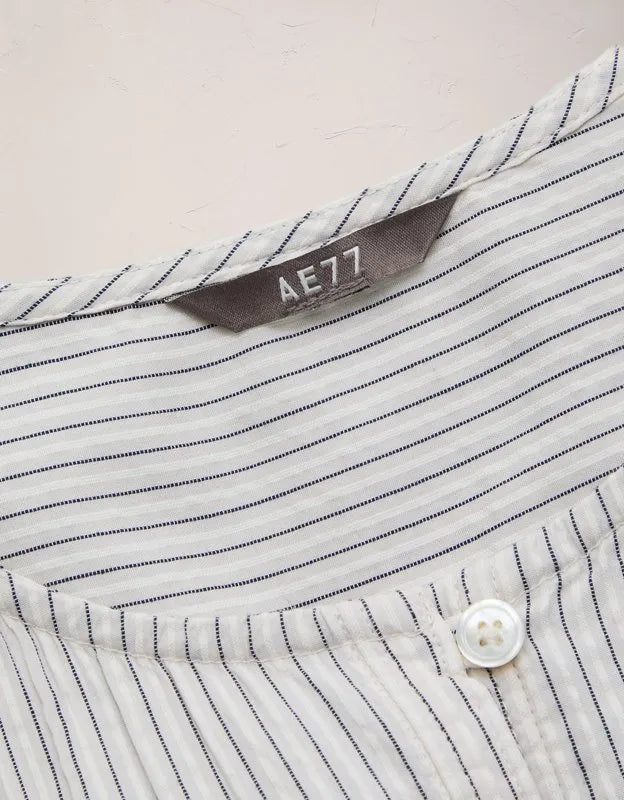 AE77 Balloon-Sleeve Button-Up Shirt