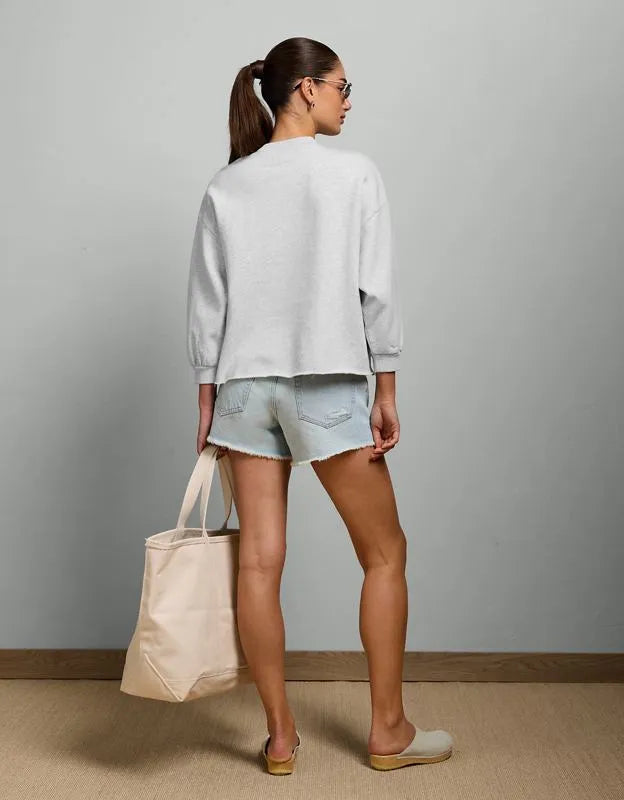 AE77 Puff Sleeve Terry Sweatshirt