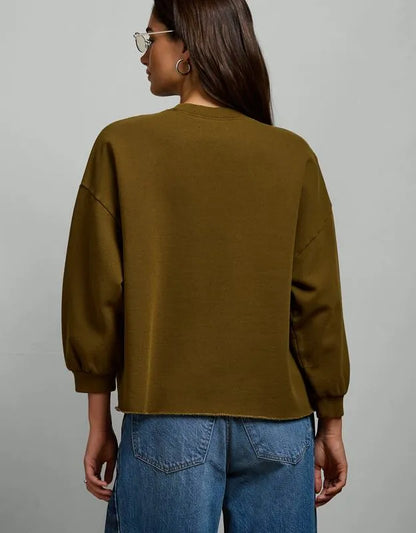 AE77 Puff Sleeve Terry Sweatshirt