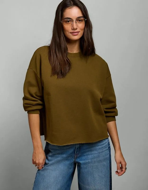AE77 Puff Sleeve Terry Sweatshirt