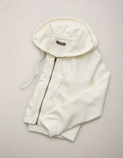AE77 Cropped Zip-Up Hoodie