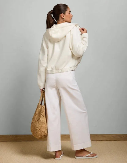 AE77 Cropped Zip-Up Hoodie