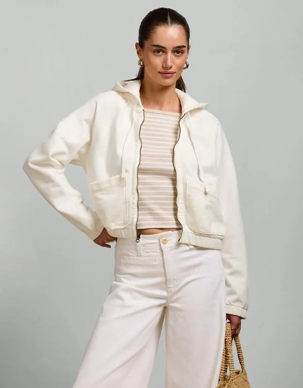 AE77 Cropped Zip-Up Hoodie