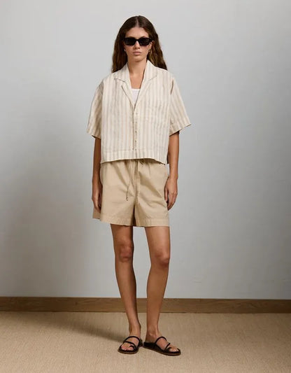 AE77 Premium Linen Camp Shirt