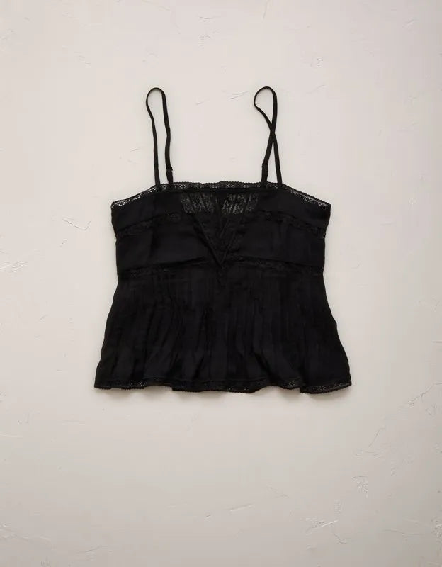 AE77 Pintuck Slip Cami