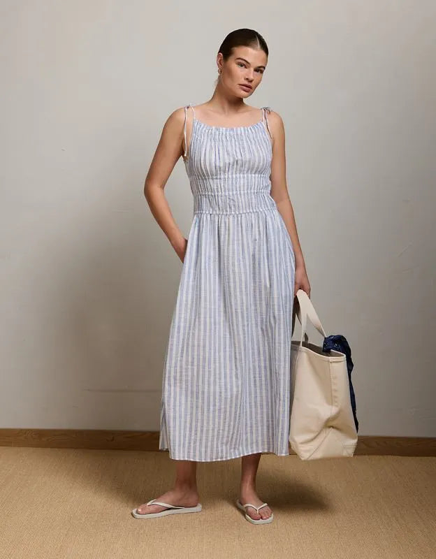 AE77 Ruched Midi Dress