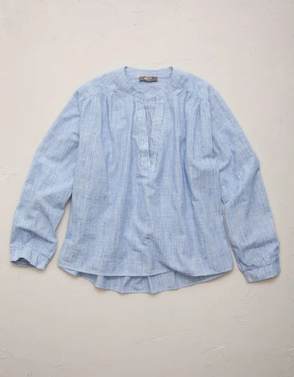 AE77 Split Neck Blouse