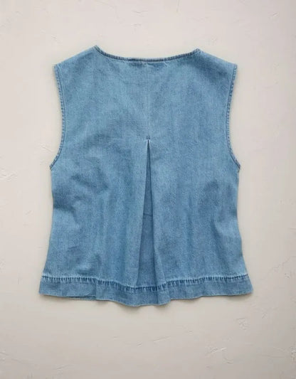 AE77 Boxy Chambray Top