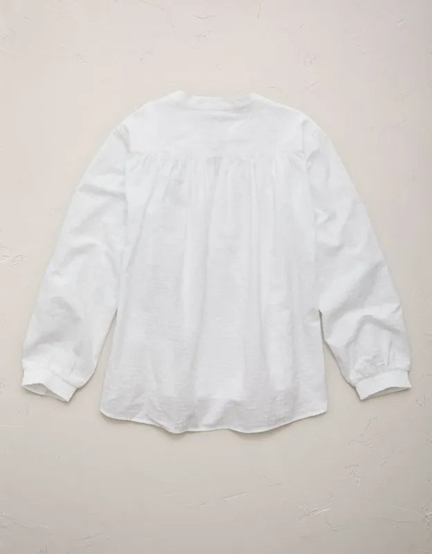 AE77 Split Neck Blouse