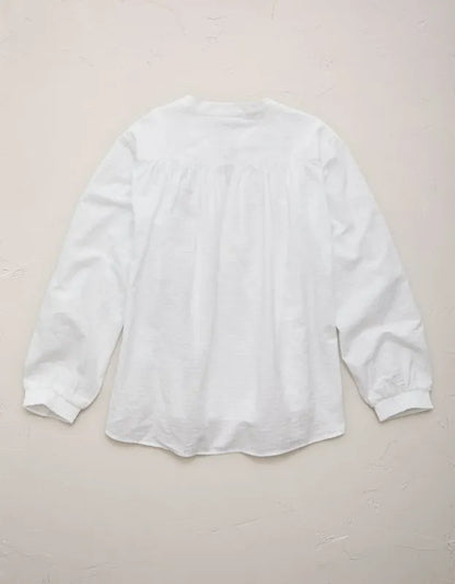 AE77 Split Neck Blouse