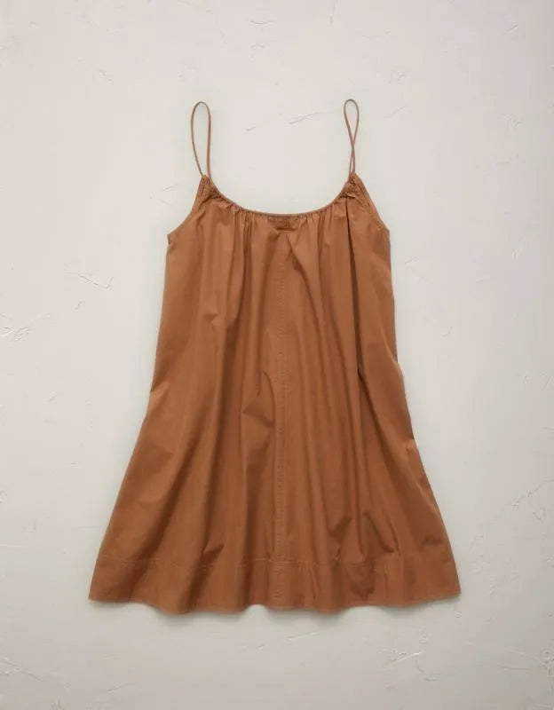 AE77 Poplin Cami Mini Dress