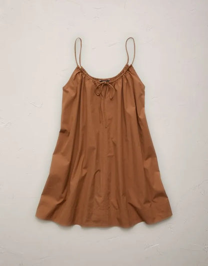 AE77 Poplin Cami Mini Dress