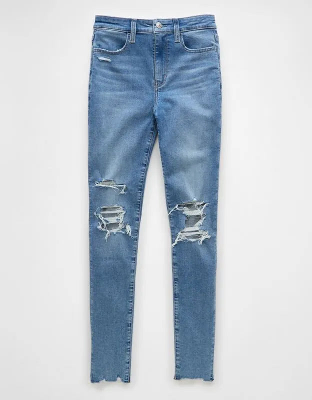 AE Super High-Waisted Ripped Jegging