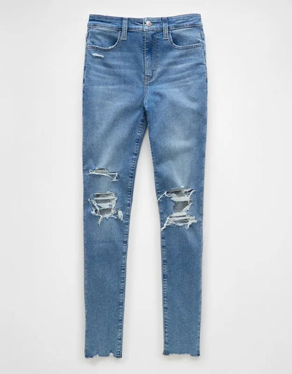AE Super High-Waisted Ripped Jegging