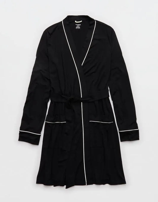 OVERSLEPT by Aerie Real Soft® Piping Robe