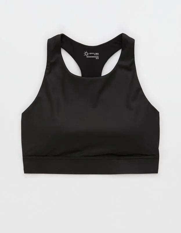 OFFLINE By Aerie Goals Gloss High Neck Sports Bra