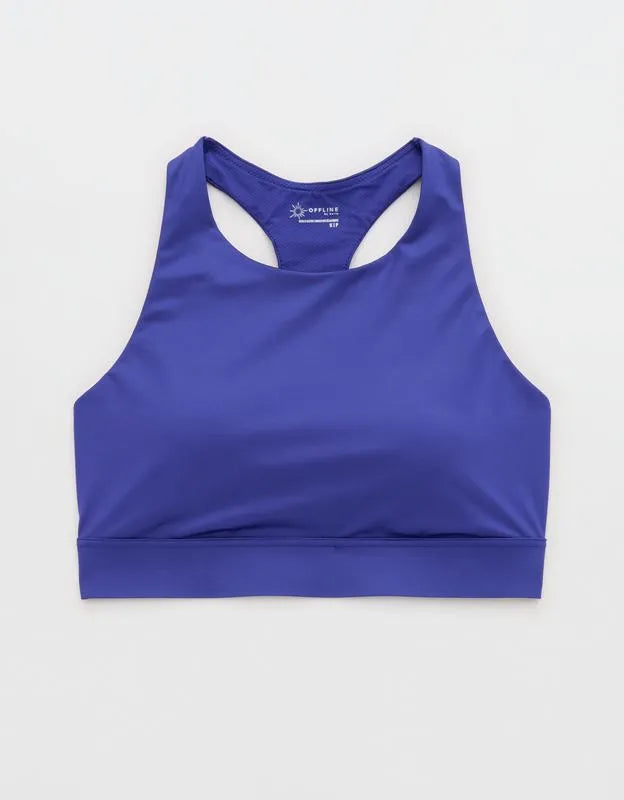OFFLINE By Aerie Goals Gloss High Neck Sports Bra