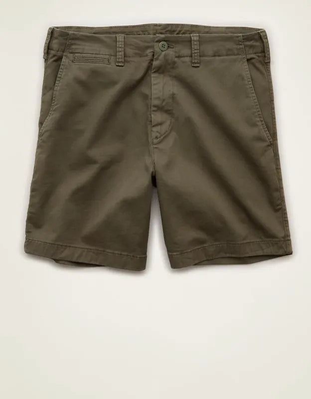 AE 7" Flex Lived-In Khaki Short