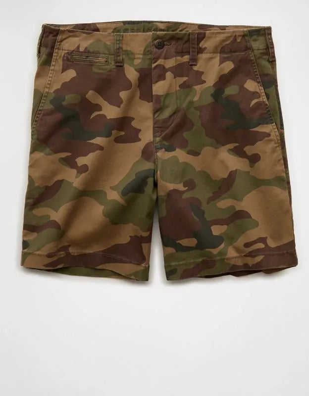 AE 7" Flex Lived-In Khaki Short