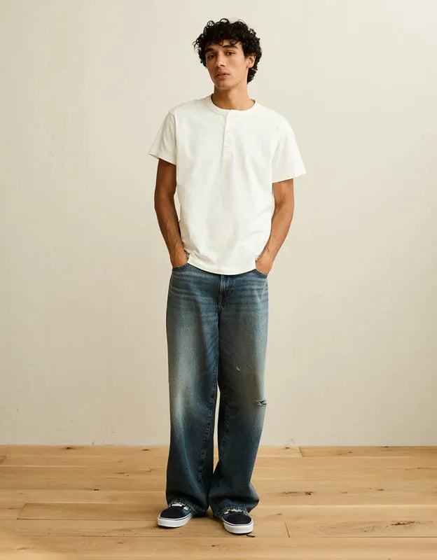 AE Vintage Relaxed Fit Henley T-Shirt