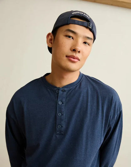 AE Boxy Fit Lightweight Henley T-Shirt