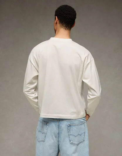 AE Boxy Fit Lightweight Henley T-Shirt