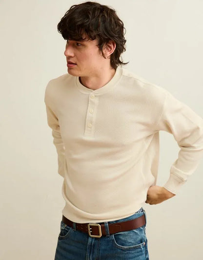 AE Boxy Fit Thermal Henley T-Shirt