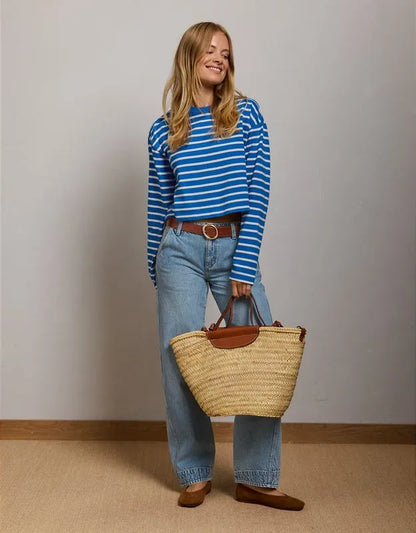 AE77 Boxy Long-Sleeve Stripe T-Shirt