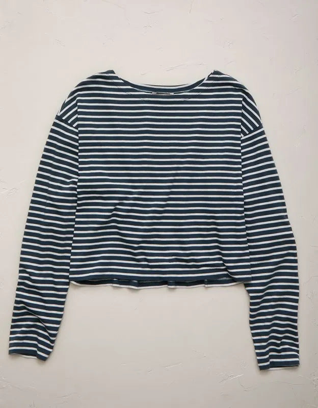 AE77 Long-Sleeve Boatneck Shirt