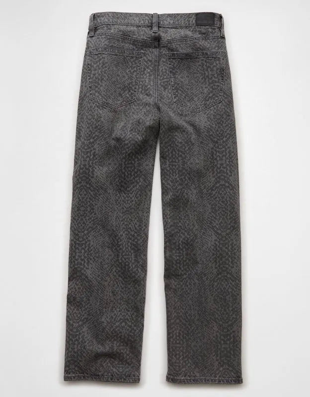 AE Stretch Snake Print High-Waisted Stovepipe Jean