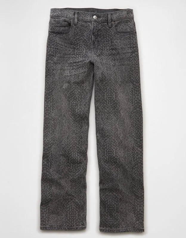 AE Stretch Snake Print High-Waisted Stovepipe Jean