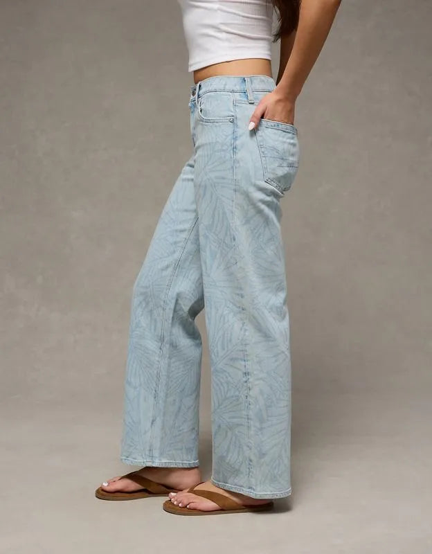 AE High-Waisted Laser Print Stovepipe Jean