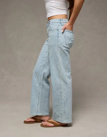 AE High-Waisted Laser Print Stovepipe Jean