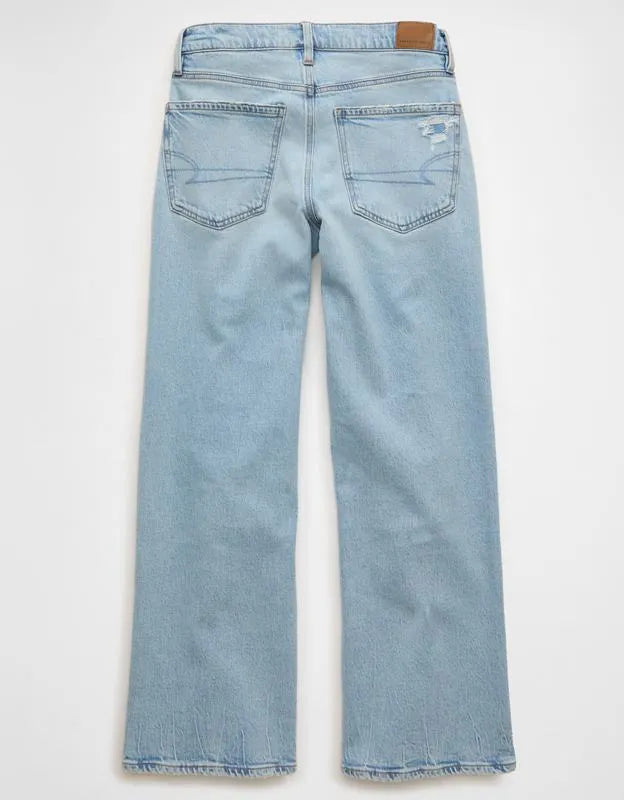 AE High-Waisted Butterfly Appliqué Stovepipe Jean