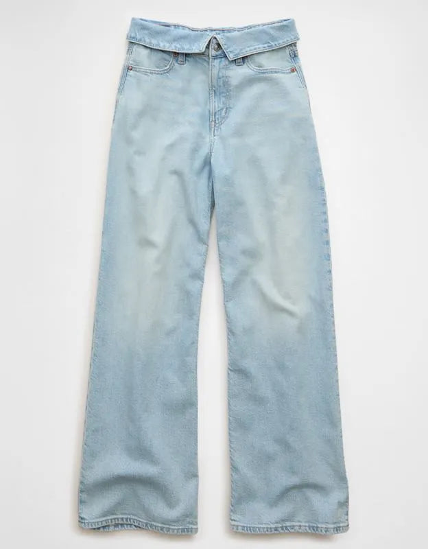 AE Curvy Super High-Waisted Baggy Wide-Leg Jean