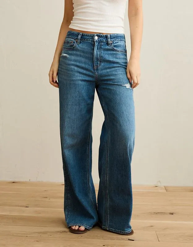 AE Curvy Super High-Waisted Baggy Wide-Leg Jean