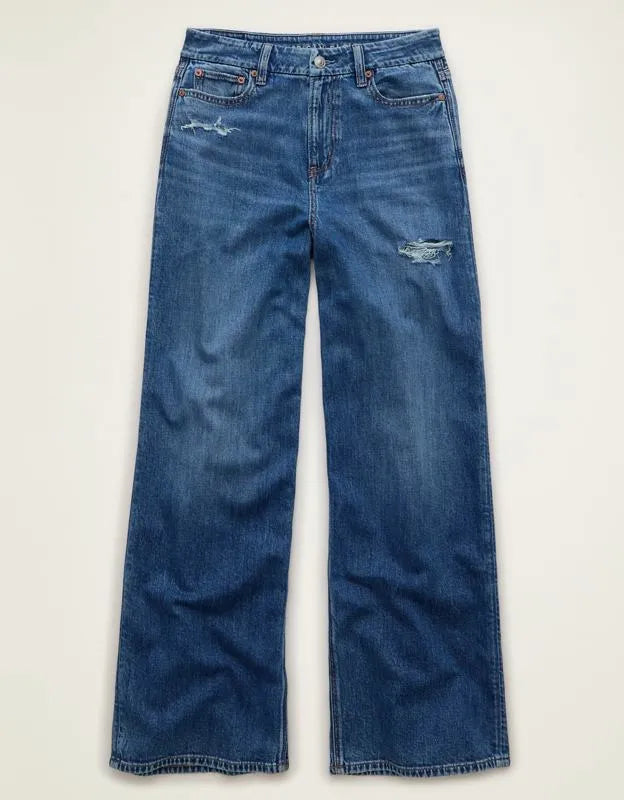 AE Curvy Super High-Waisted Baggy Wide-Leg Jean