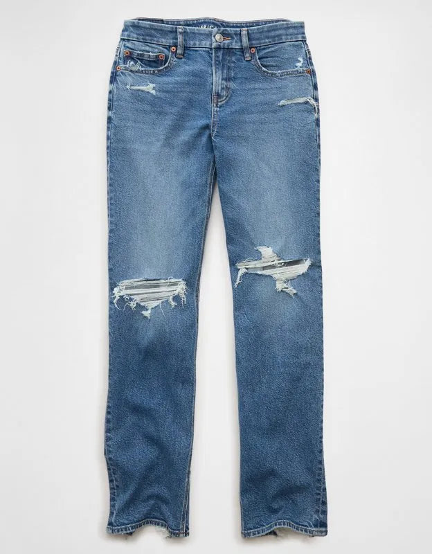 AE Curvy High-Waisted Straight Jean