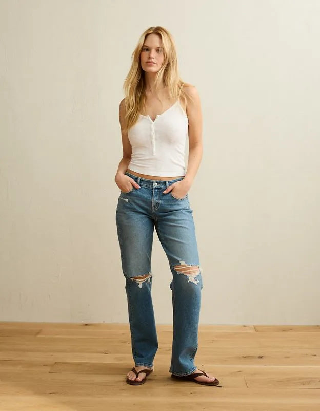 AE Curvy High-Waisted Straight Jean