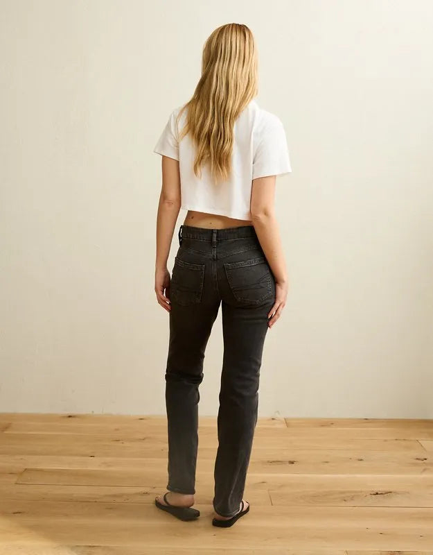 AE Curvy High-Waisted Straight Jean