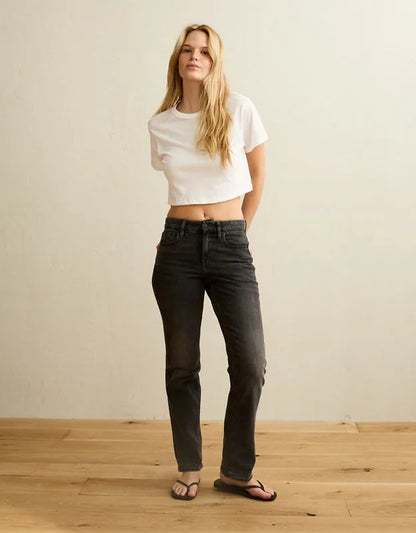 AE Curvy High-Waisted Straight Jean