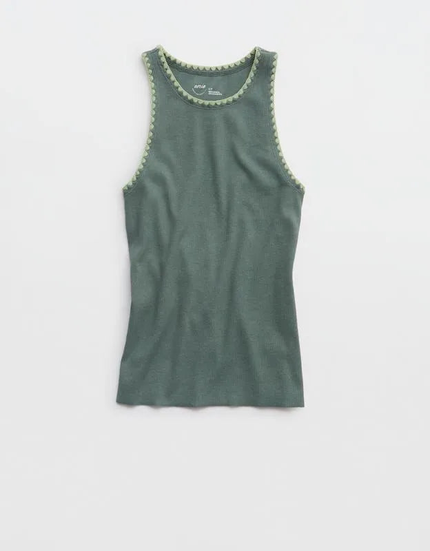 Aerie High Neck Tank Top