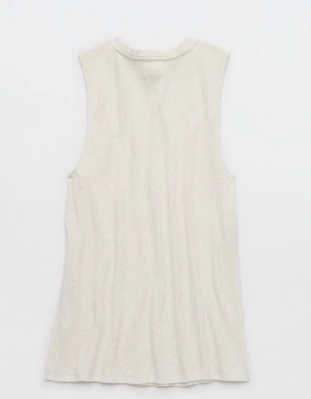 Aerie Textured Rib Tunic Tank Top