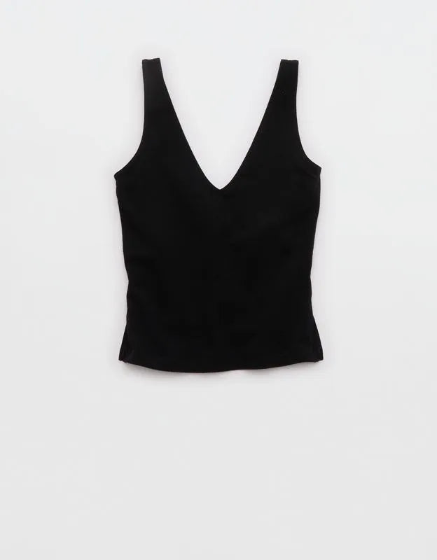 Aerie Double V-Neck Braless Tank Top