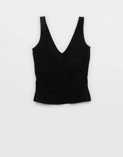 Aerie Double V-Neck Braless Tank Top