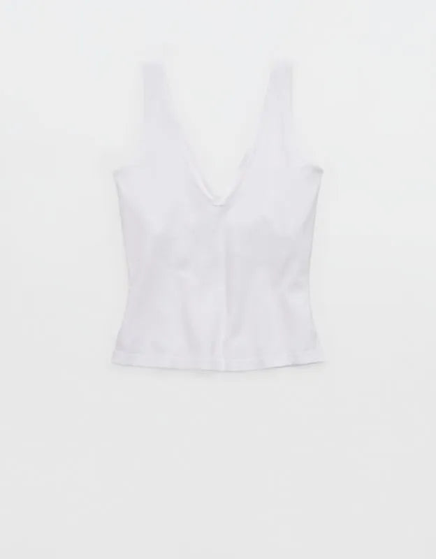 Aerie Double V-Neck Braless Tank Top